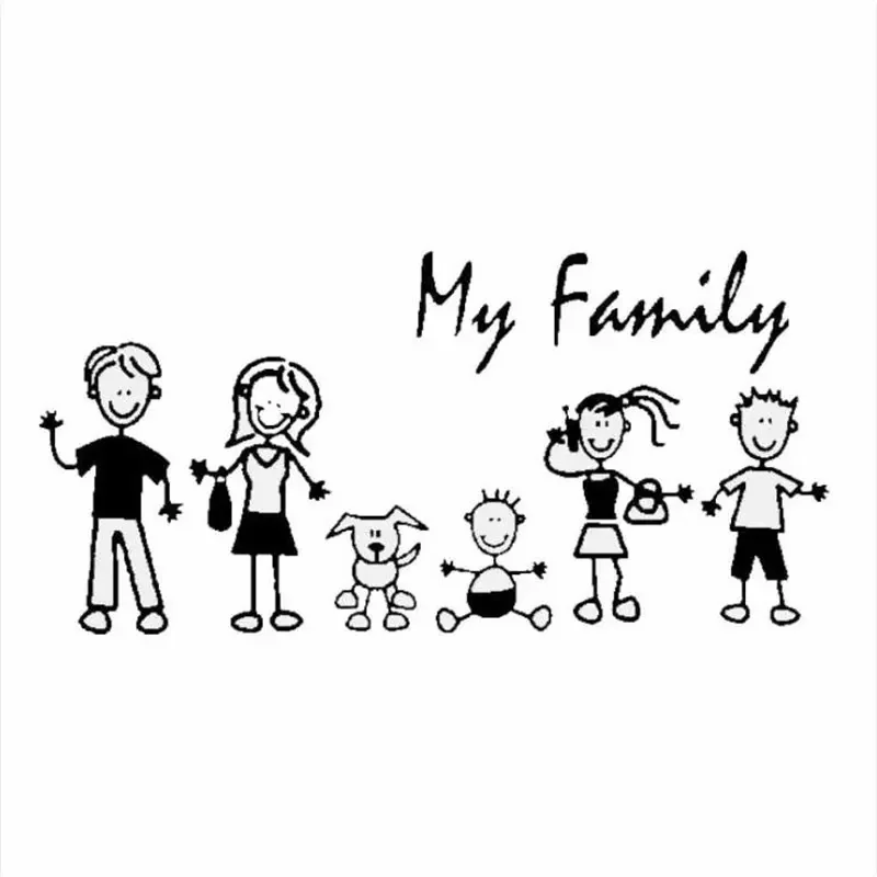 Pet Supplies Delivery - Auto Aufkleber Familie Stick Figur Kind